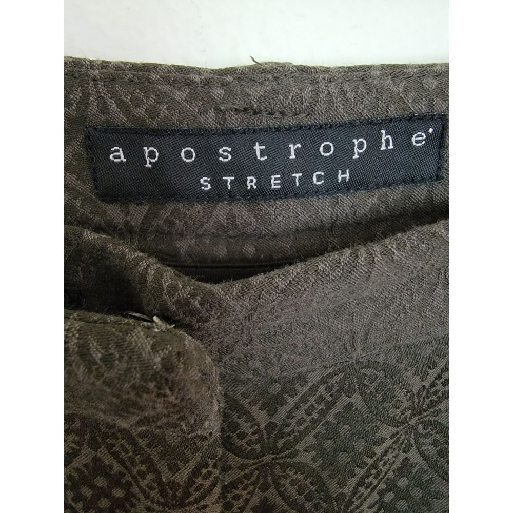 Apostrophe Moss Green Jacquard Print Dress Pants 18